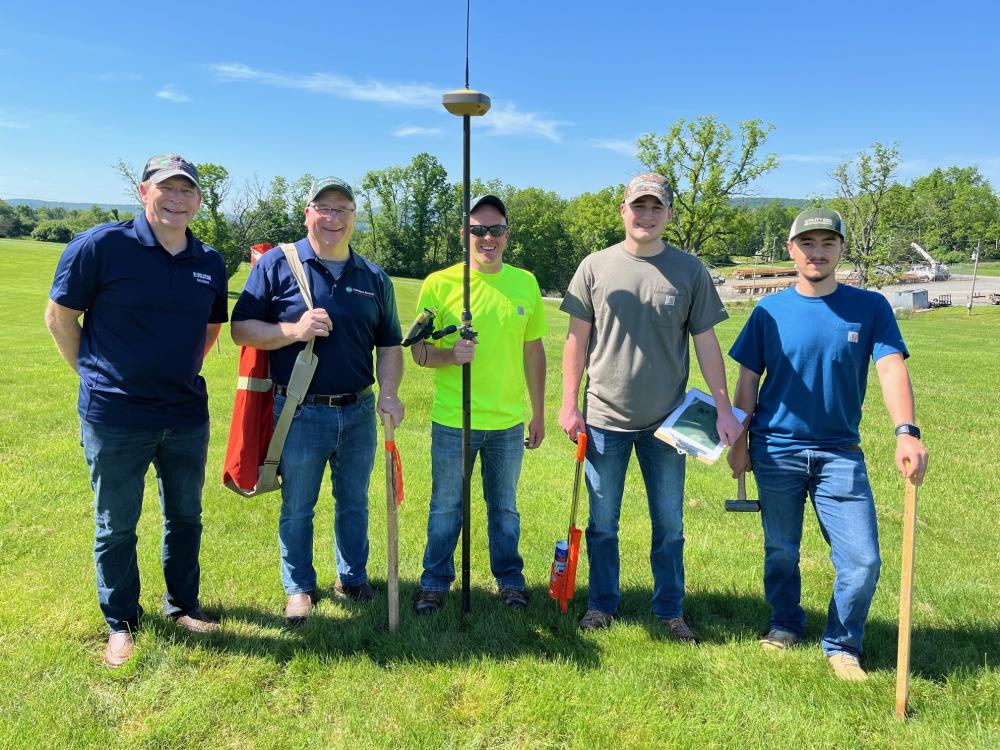 The group to mark out the planting areas.