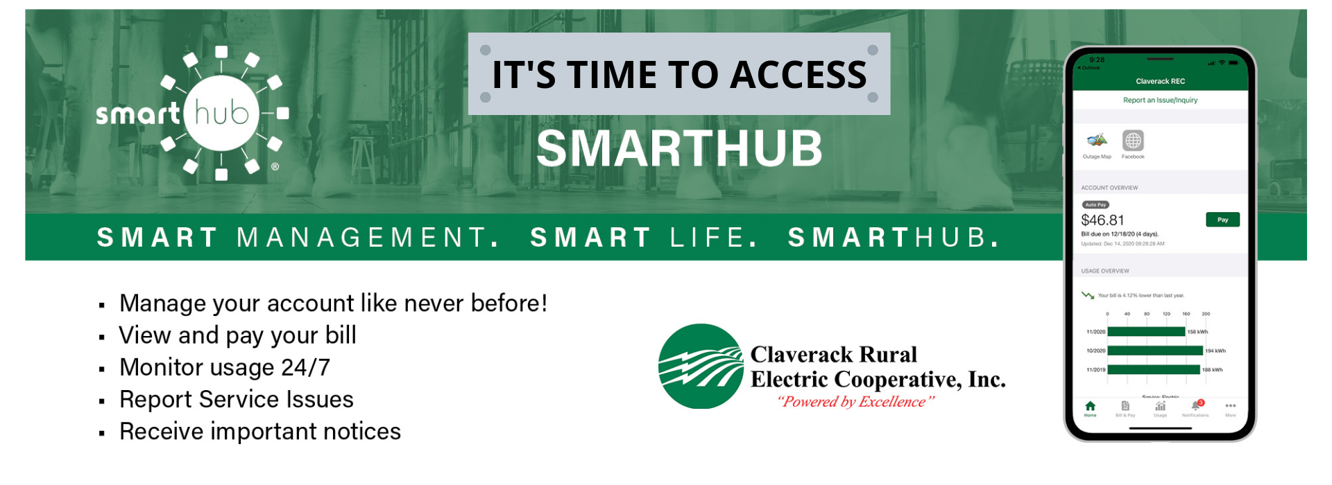 Access your account with SmartHub today