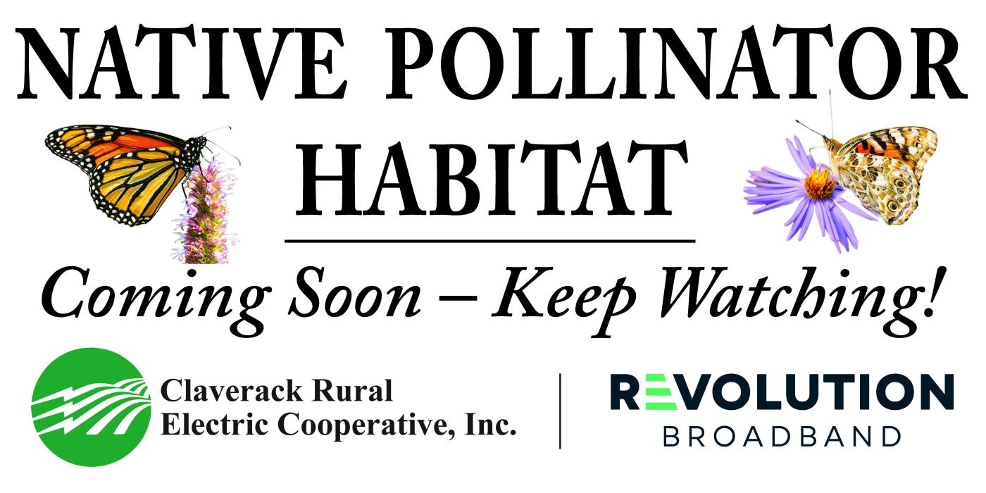 Initial sign introducing Pollinator Project